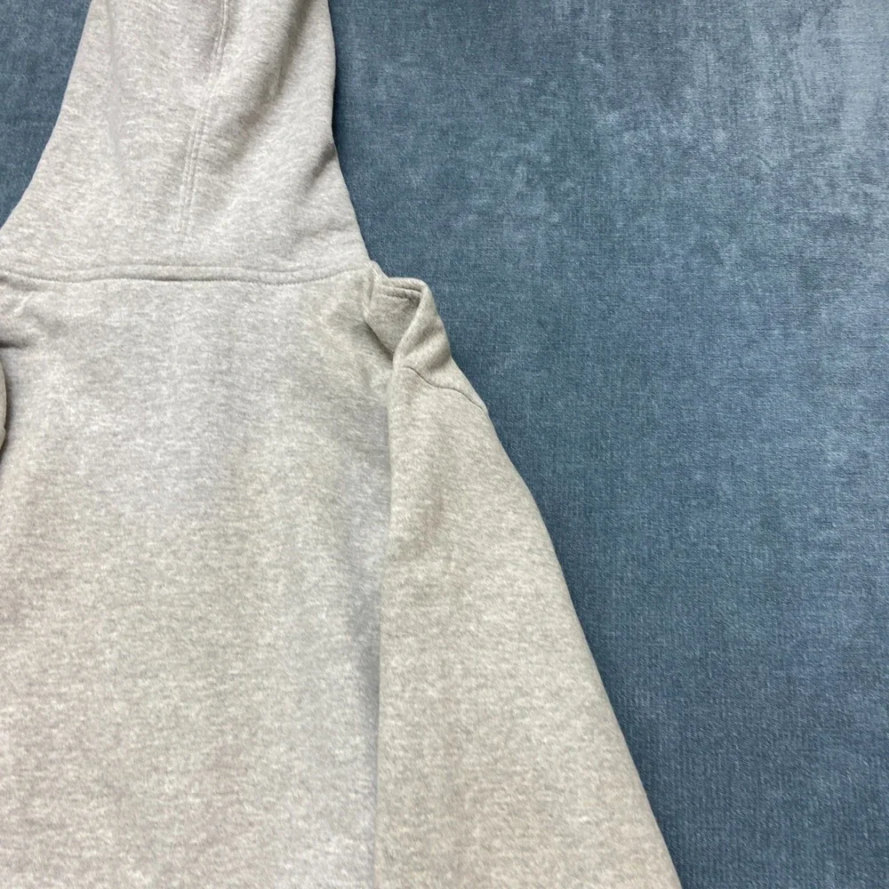 The North Face Hoodie Mens Medium Heather Gray Fleece Lined Kangaroo Pockets